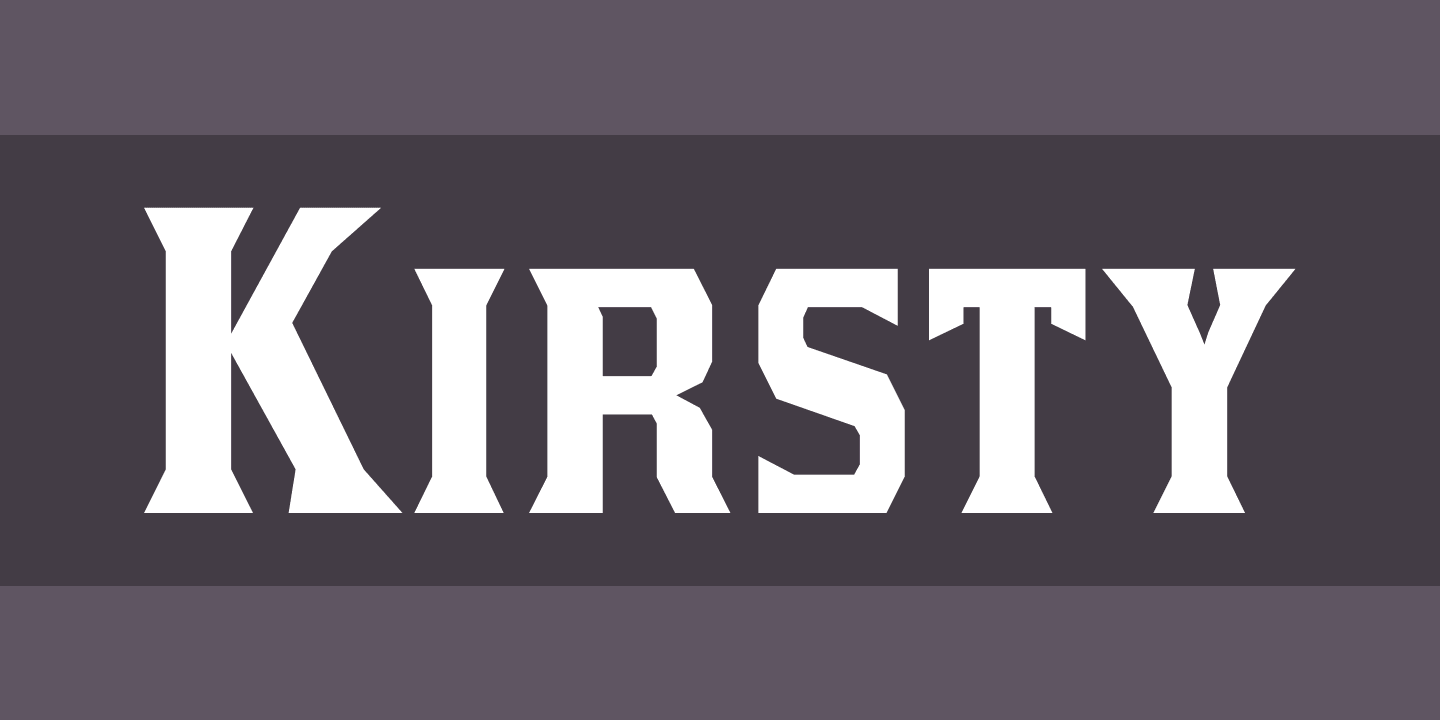 Пример шрифта Kirsty #1
